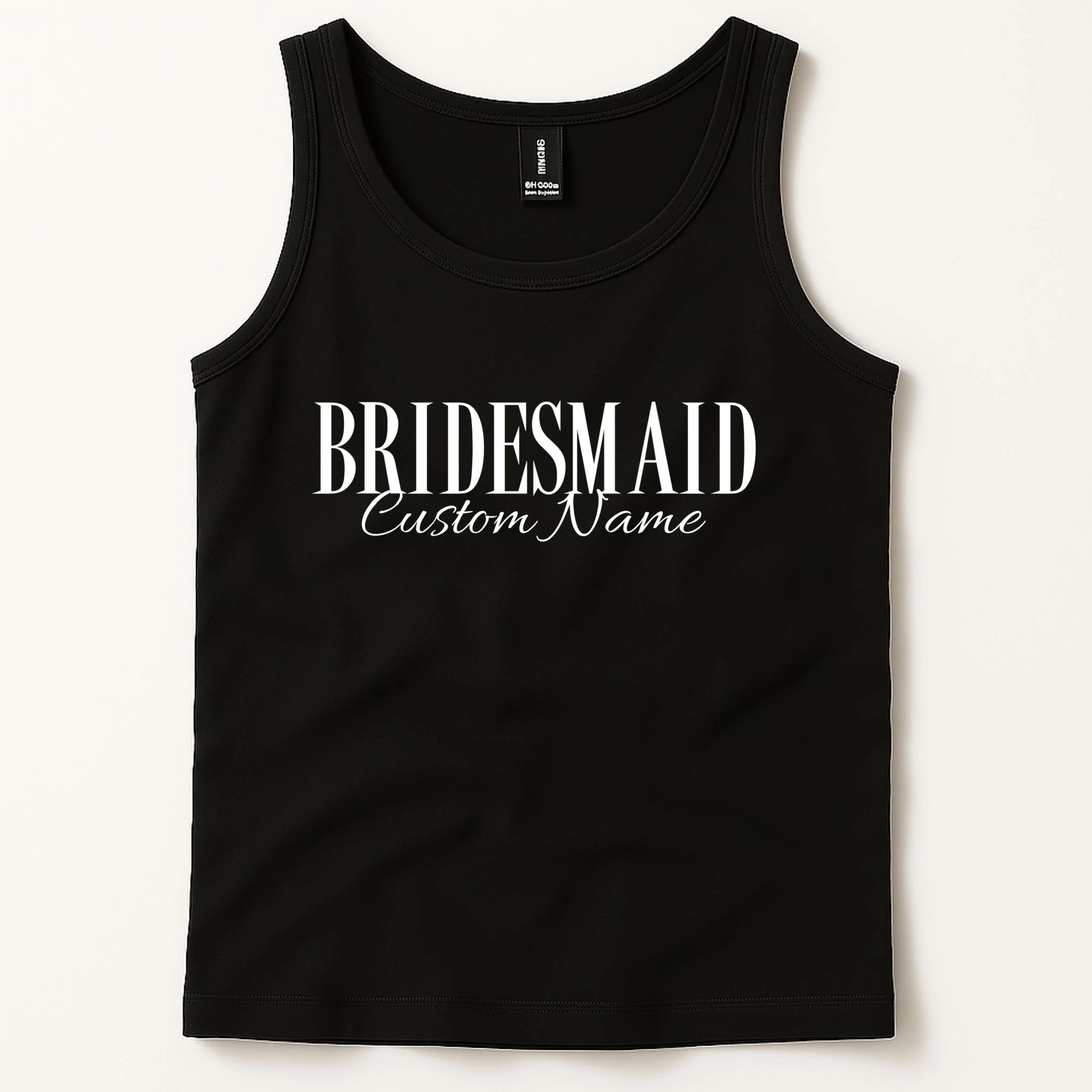 Bridesmaid Custom Name Personalized Bachelorette Men's Tank Top - Front 1