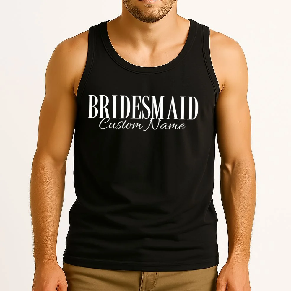Bridesmaid Custom Name Personalized Bachelorette Tank Top - Front 2