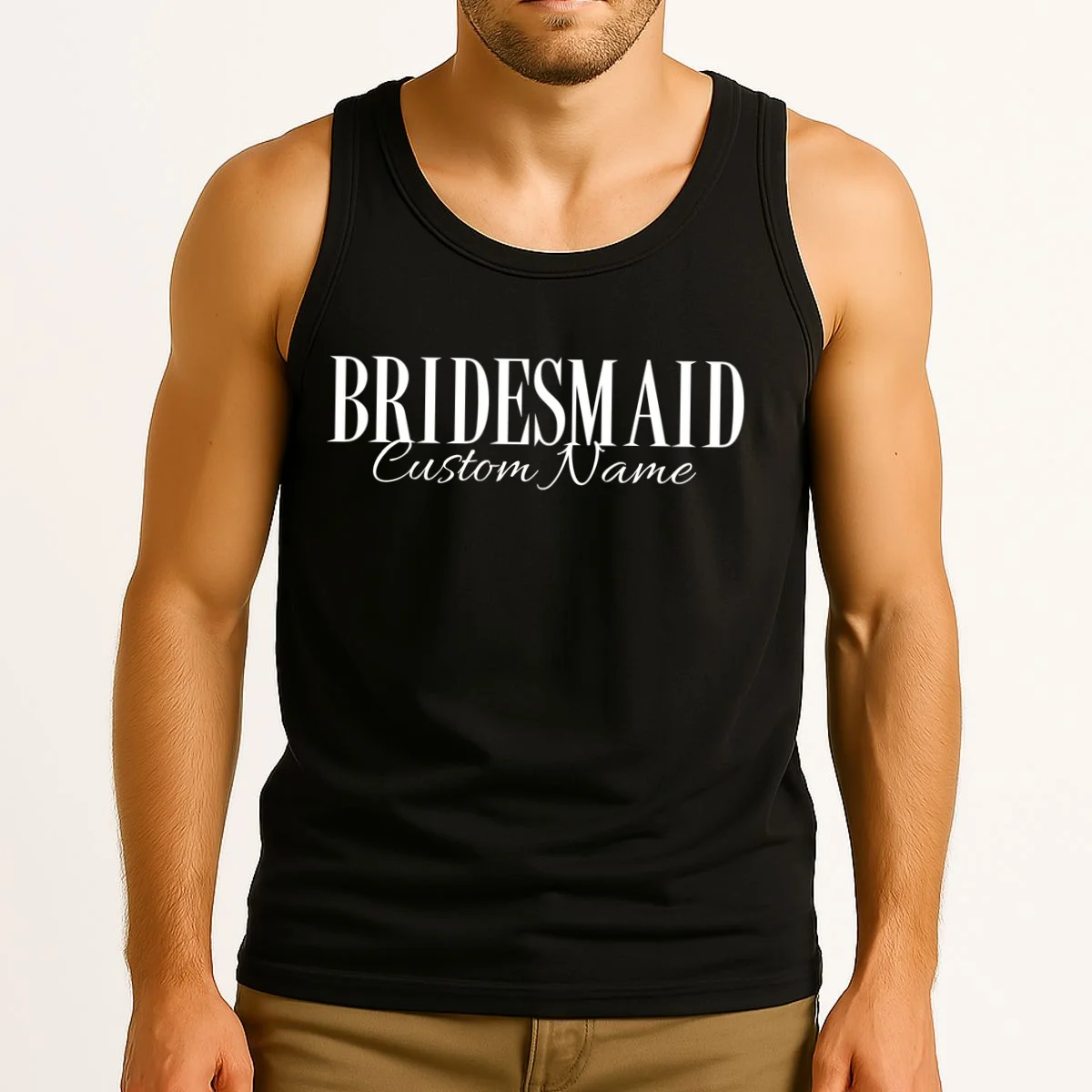 Bridesmaid Custom Name Personalized Bachelorette Tank Top - Front 2