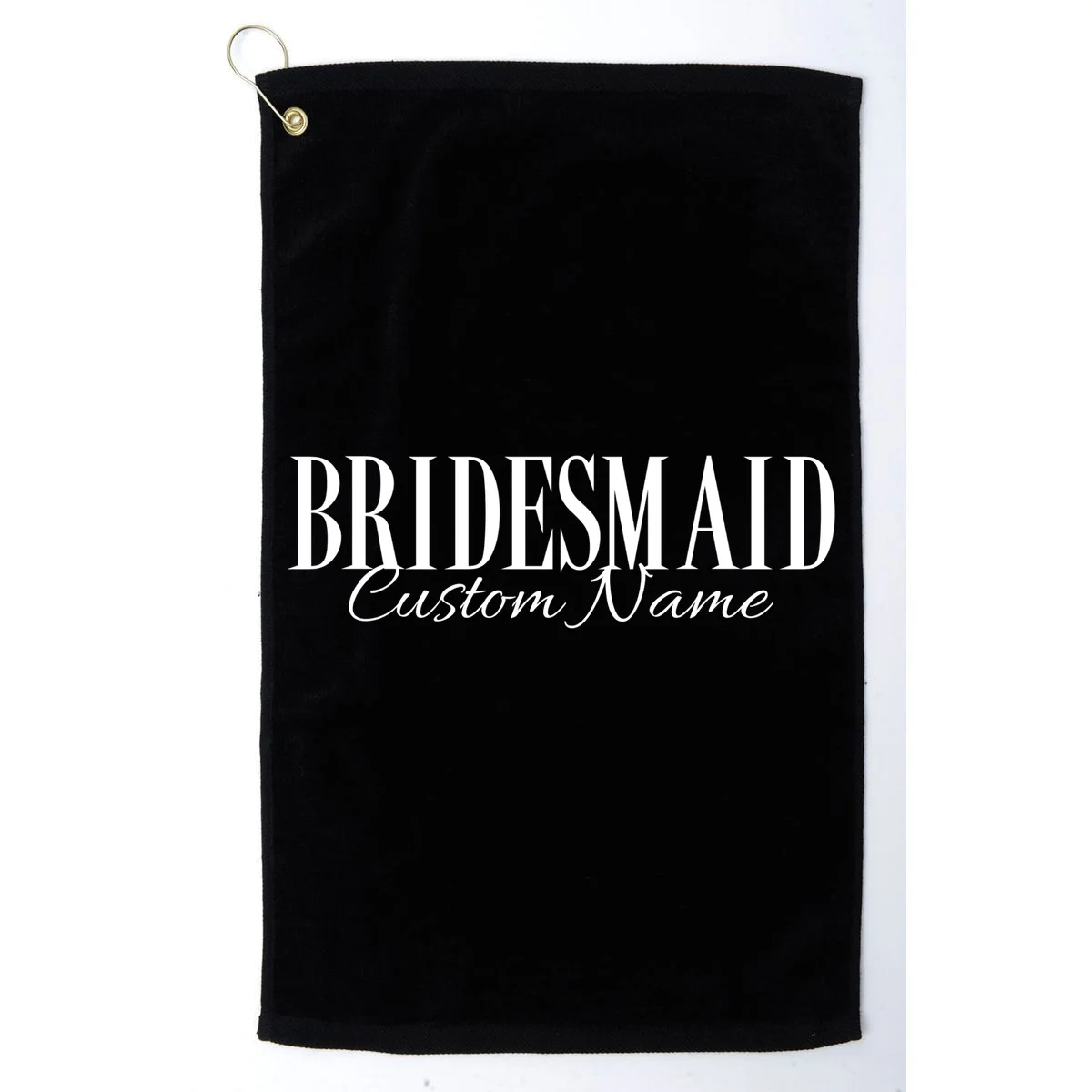 Bridesmaid Custom Name Personalized Bachelorette Golf Towel - Front
