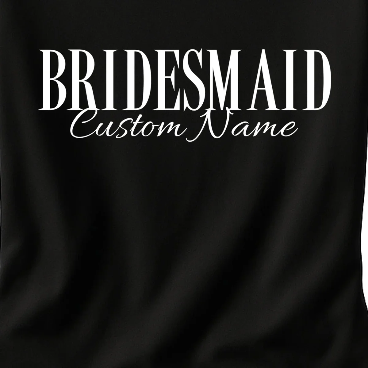 Bridesmaid Custom Name Personalized Bachelorette Women's T-Shirt - Front - Close-up