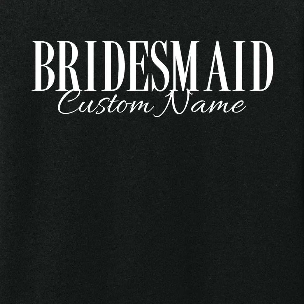 Bridesmaid Custom Name Personalized Bachelorette Kids Long Sleeve Pajamas - Front - Close-up