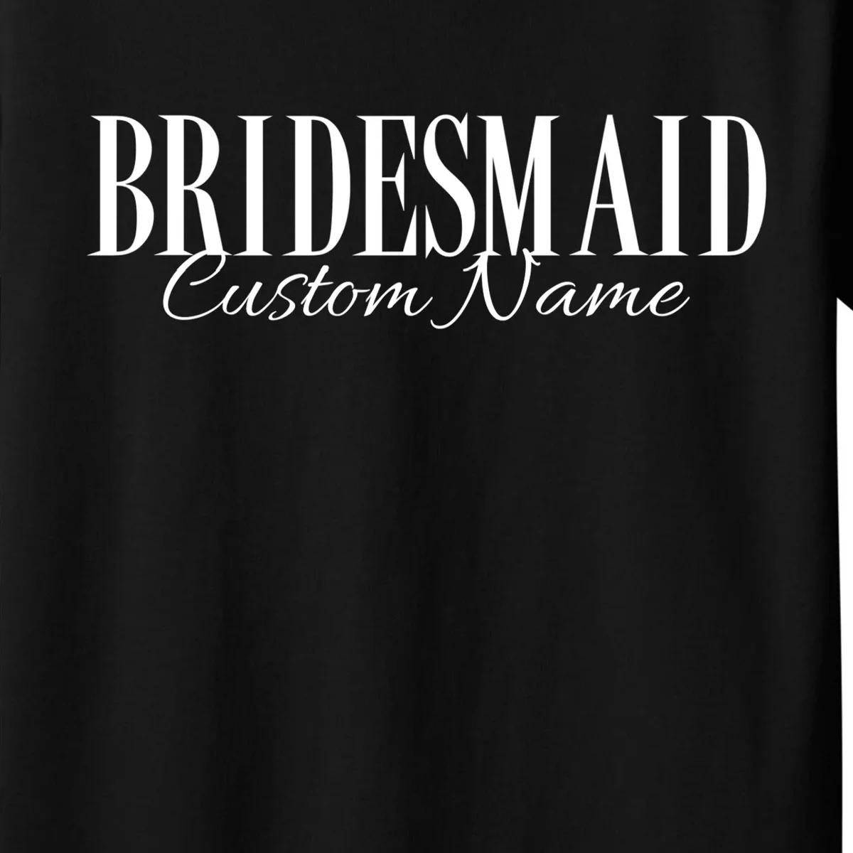 Bridesmaid Custom Name Personalized Bachelorette Kids T-Shirt - Front - Close-up