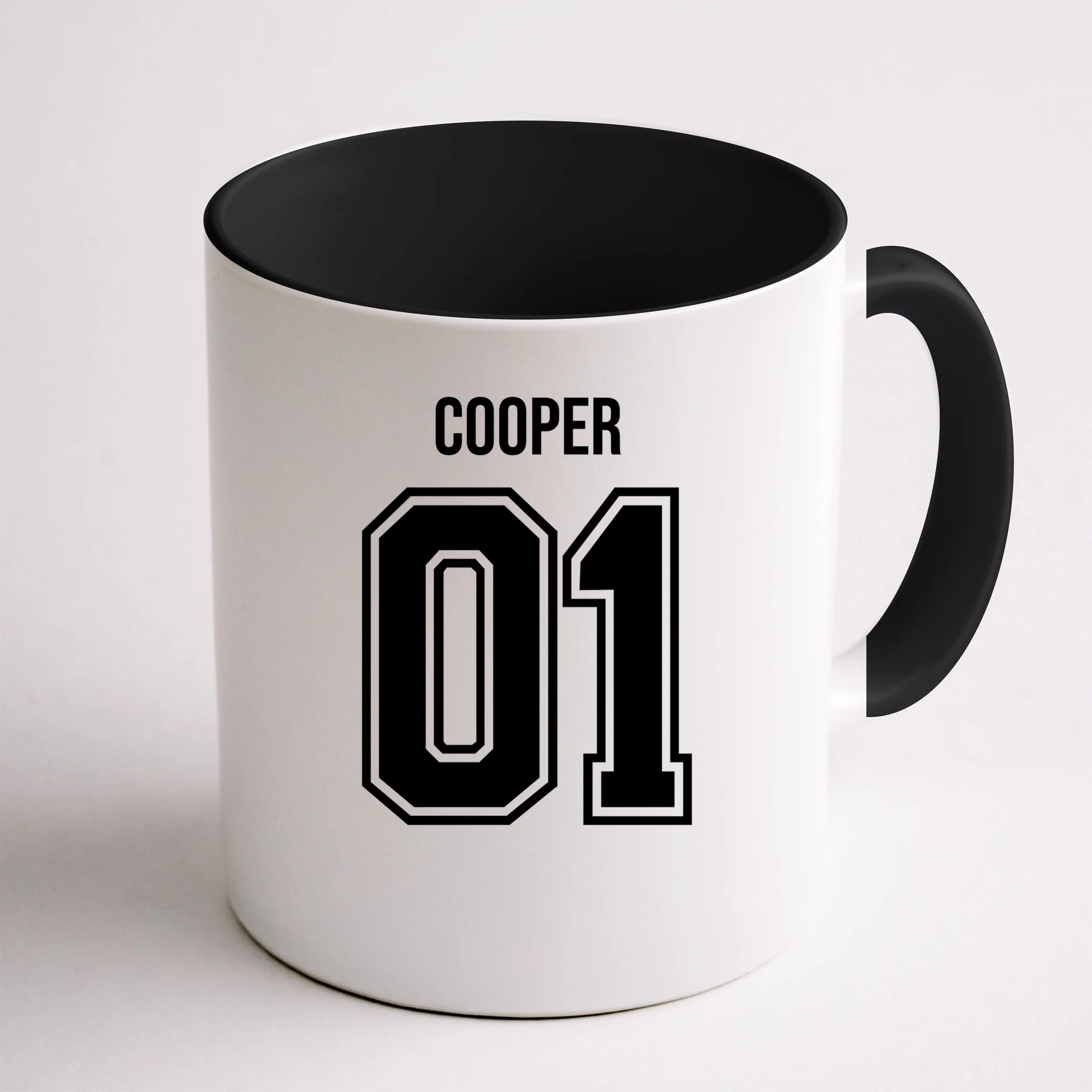 Bowling Club – Vintage Bowling Emblem Custom Team Name & Number Mug - Back