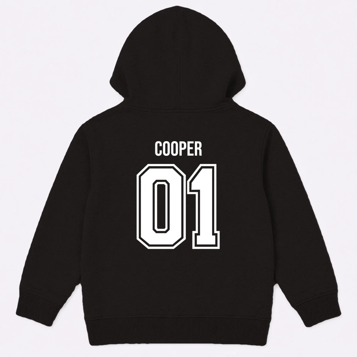 Bowling Club – Vintage Bowling Emblem Custom Team Name & Number Kids Hoodie - Back
