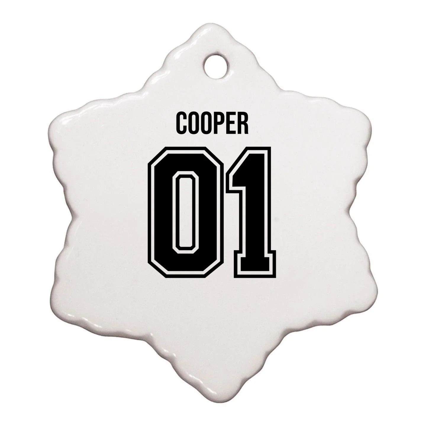 Bowling Club – Vintage Bowling Emblem Custom Team Name & Number Ornament - Back - Close-up
