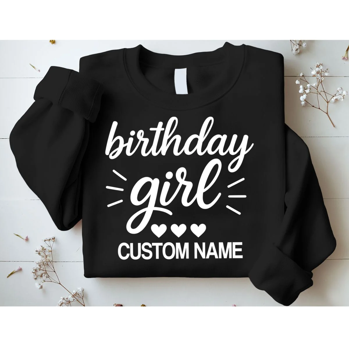 birthday girl Cute Customizable Birthday Gift Men's Sweatshirt - Front 1
