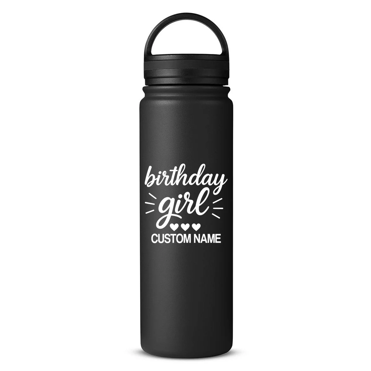 birthday girl Cute Customizable Birthday Gift 24oz Water Bottle - Front