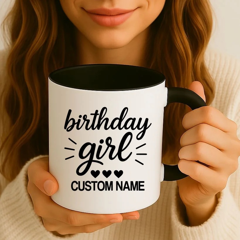 birthday girl Cute Customizable Birthday Gift Mug - Front 2