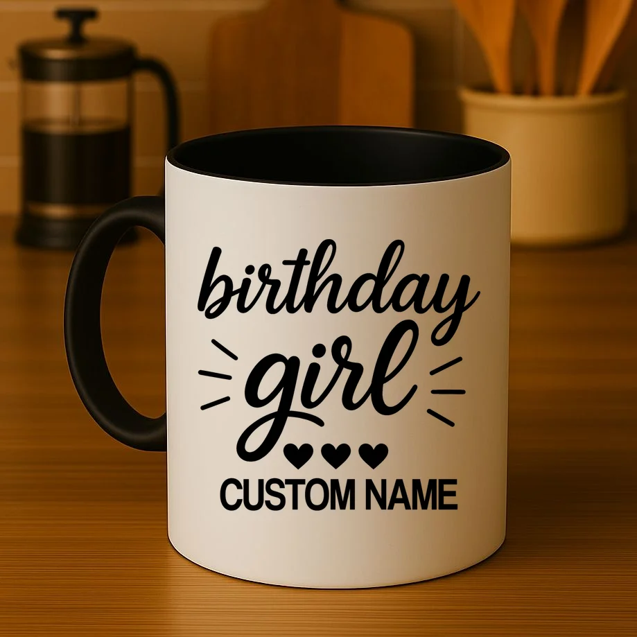 birthday girl Cute Customizable Birthday Gift Mug - Front 3