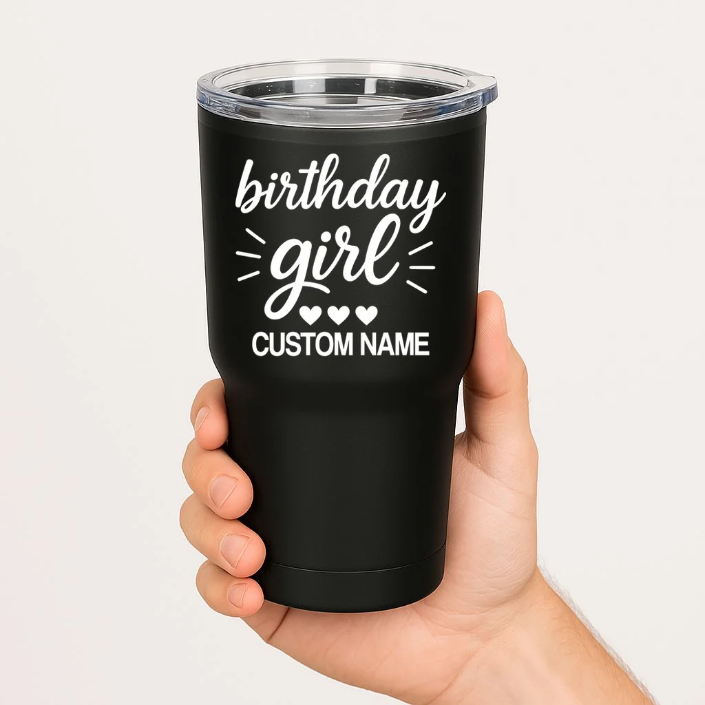 birthday girl Cute Customizable Birthday Gift 20oz Tumbler - Front 1