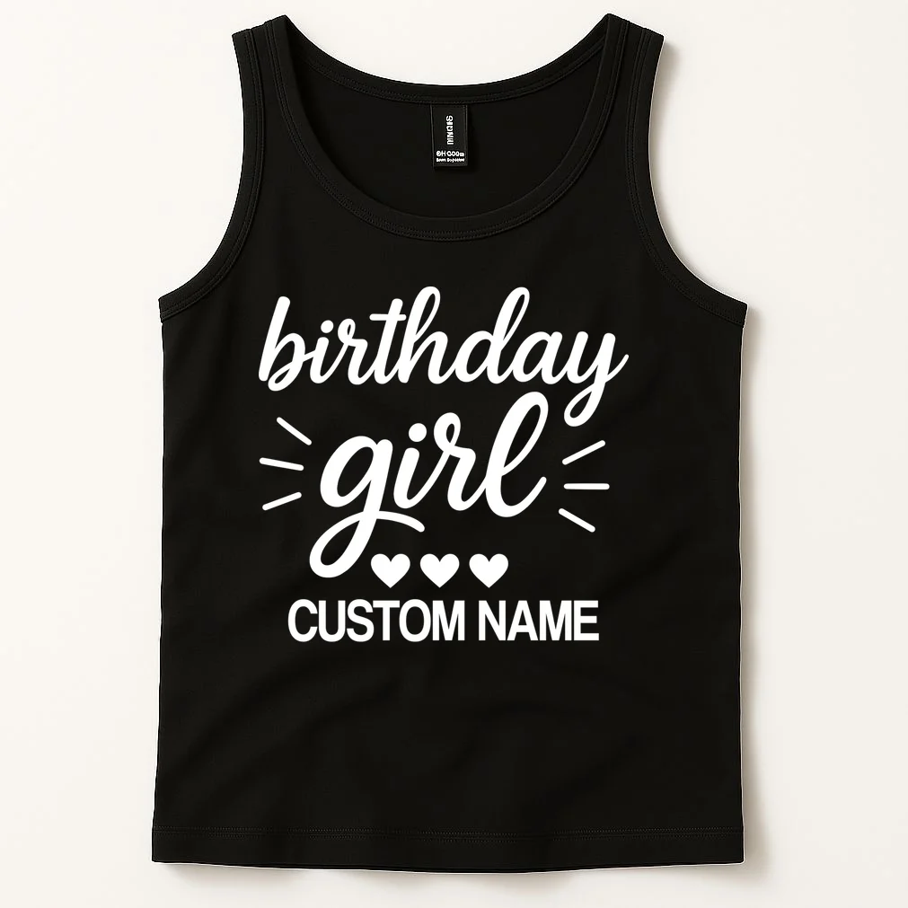 birthday girl Cute Customizable Birthday Gift Men's Tank Top - Front 1