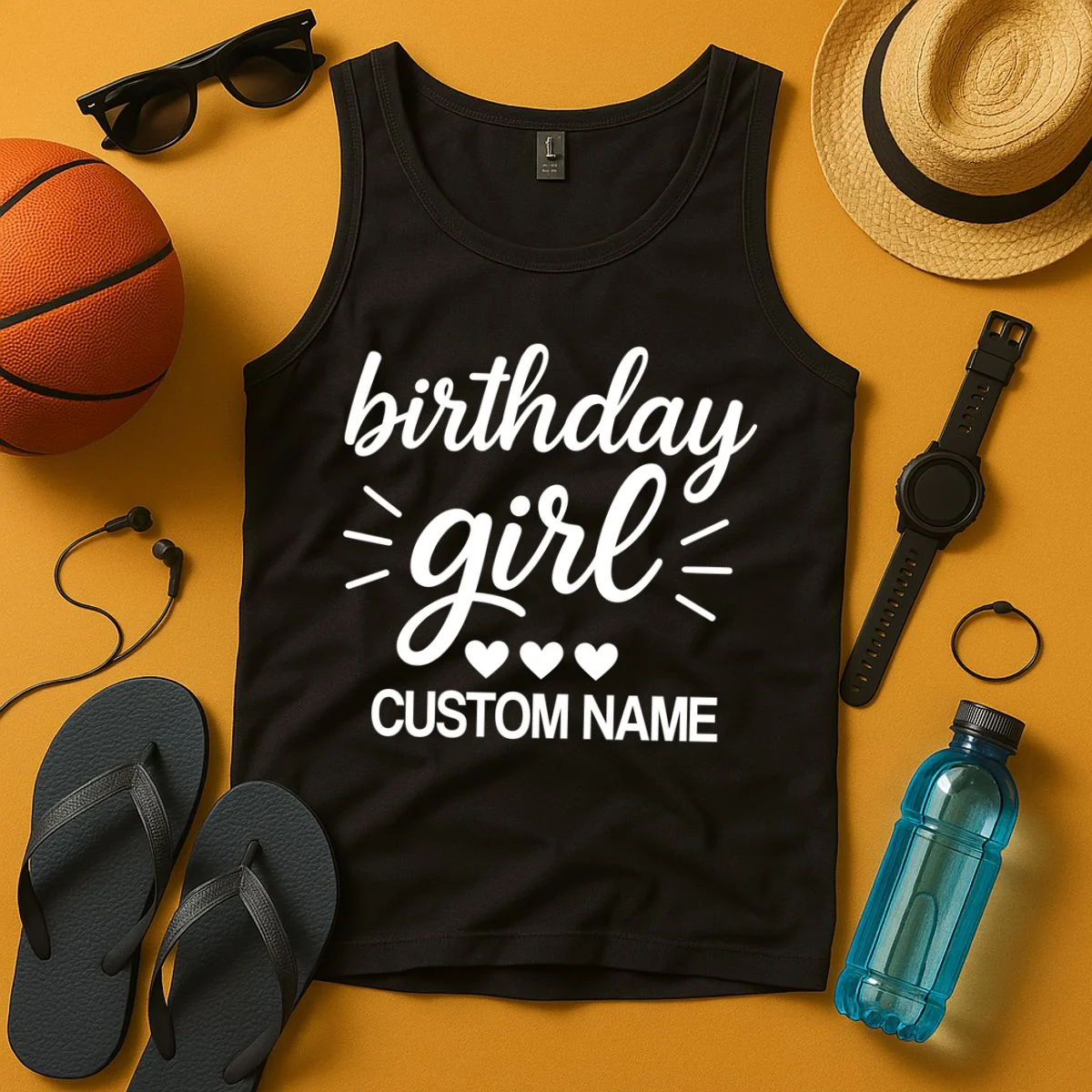 birthday girl Cute Customizable Birthday Gift Men's Tank Top - Front 3