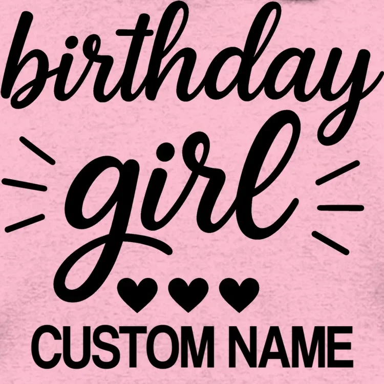 birthday girl Cute Customizable Birthday Gift Men's Hoodie - Front - Close-up