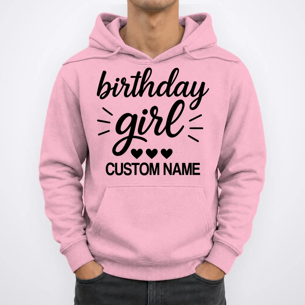birthday girl Cute Customizable Birthday Gift Men's Hoodie - Front 1