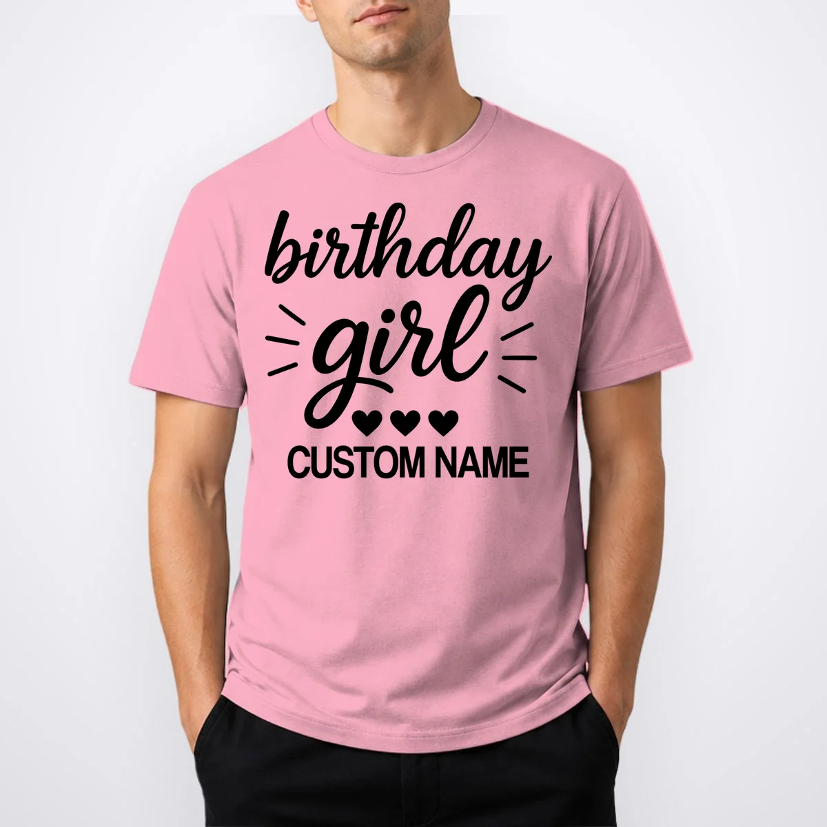 birthday girl Cute Customizable Birthday Gift Men's T-Shirt - Front 1