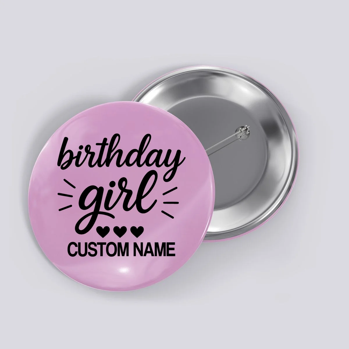 birthday girl Cute Customizable Birthday Gift Button - Front