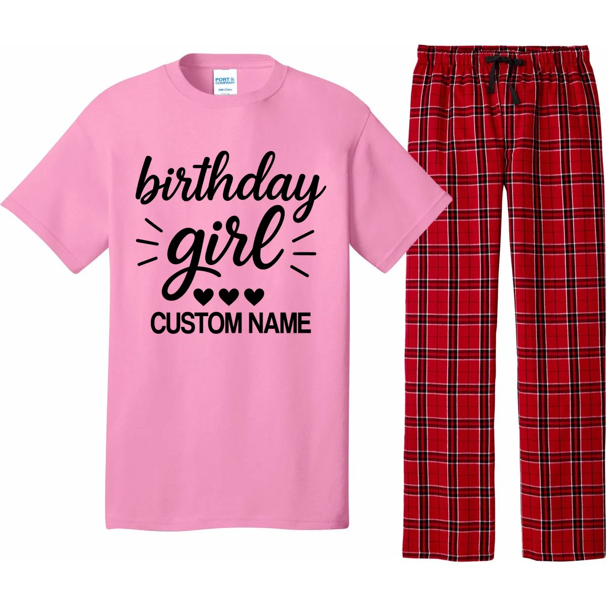 birthday girl Cute Customizable Birthday Gift Men's Pajamas - Front