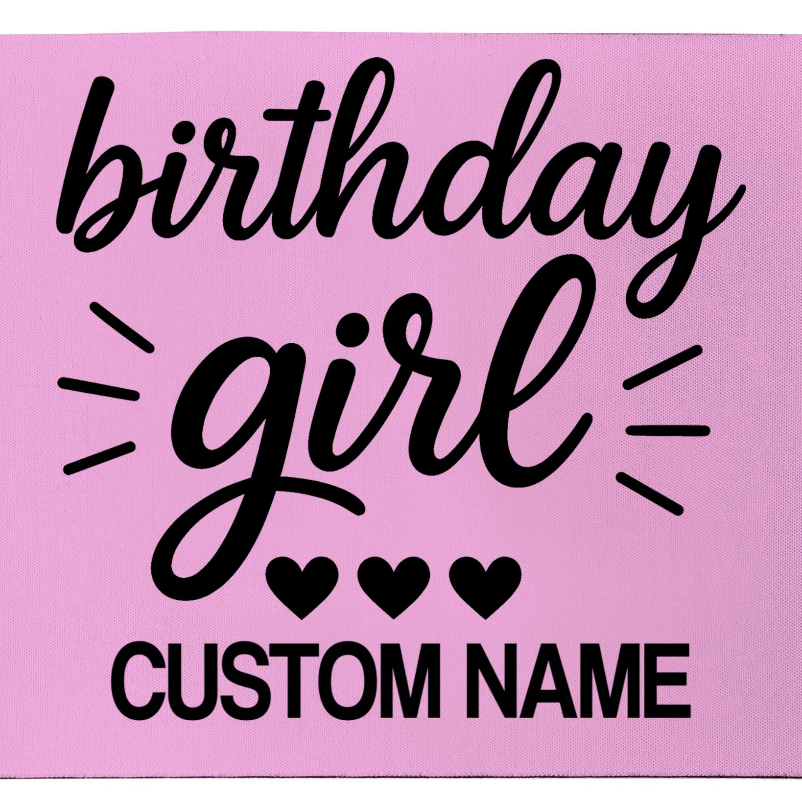 birthday girl Cute Customizable Birthday Gift Mouse Pad - Front - Close-up