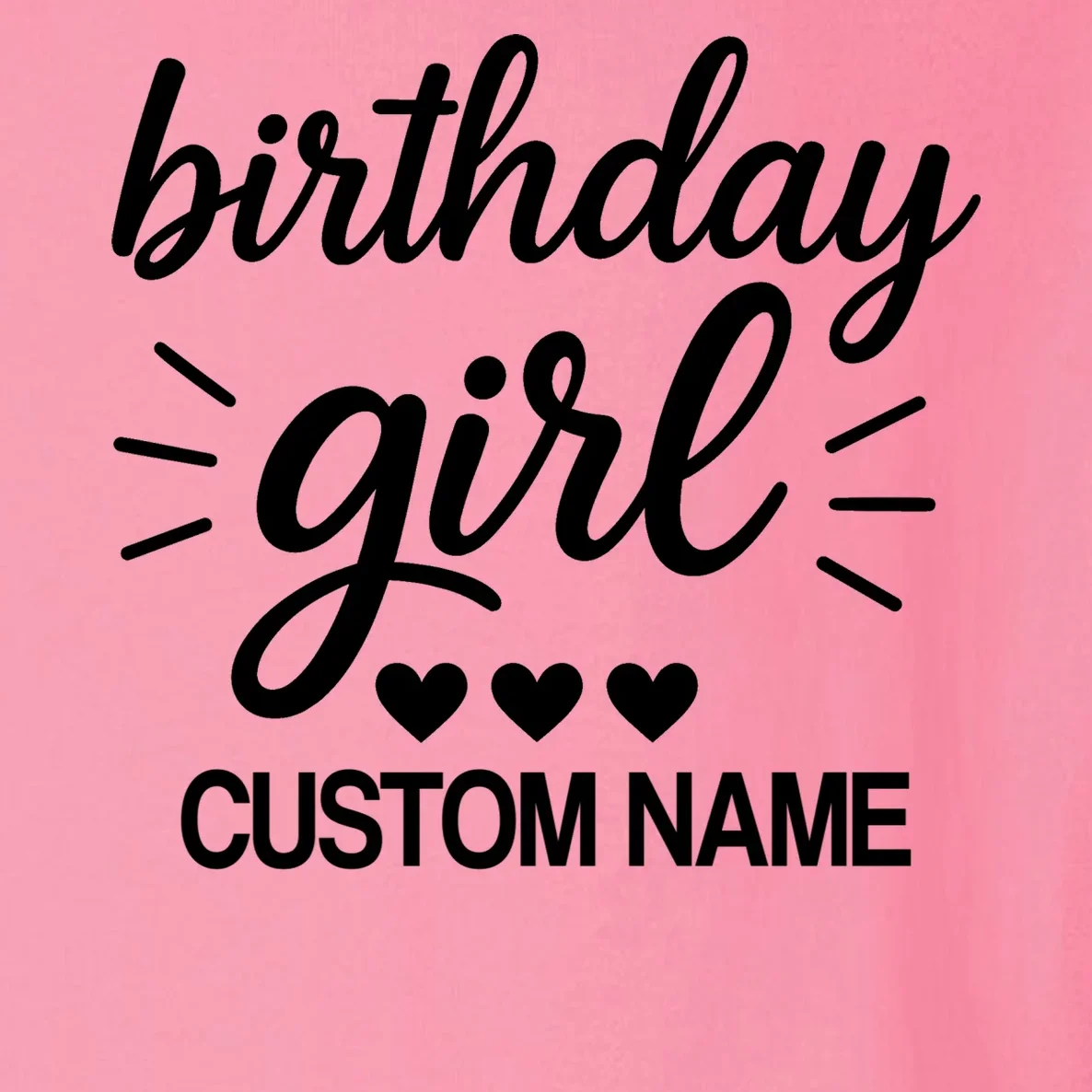 birthday girl Cute Customizable Birthday Gift Toddler Long Sleeve Shirt - Front - Close-up
