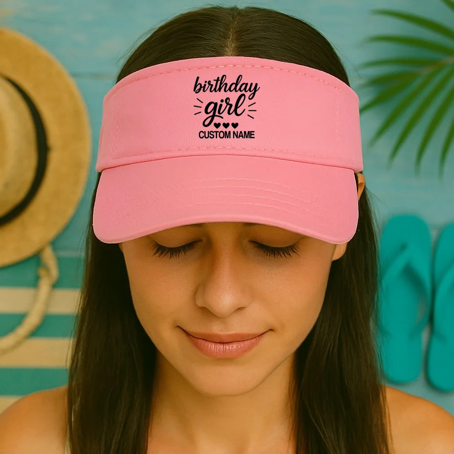 birthday girl Cute Customizable Birthday Gift Visor - Front 1
