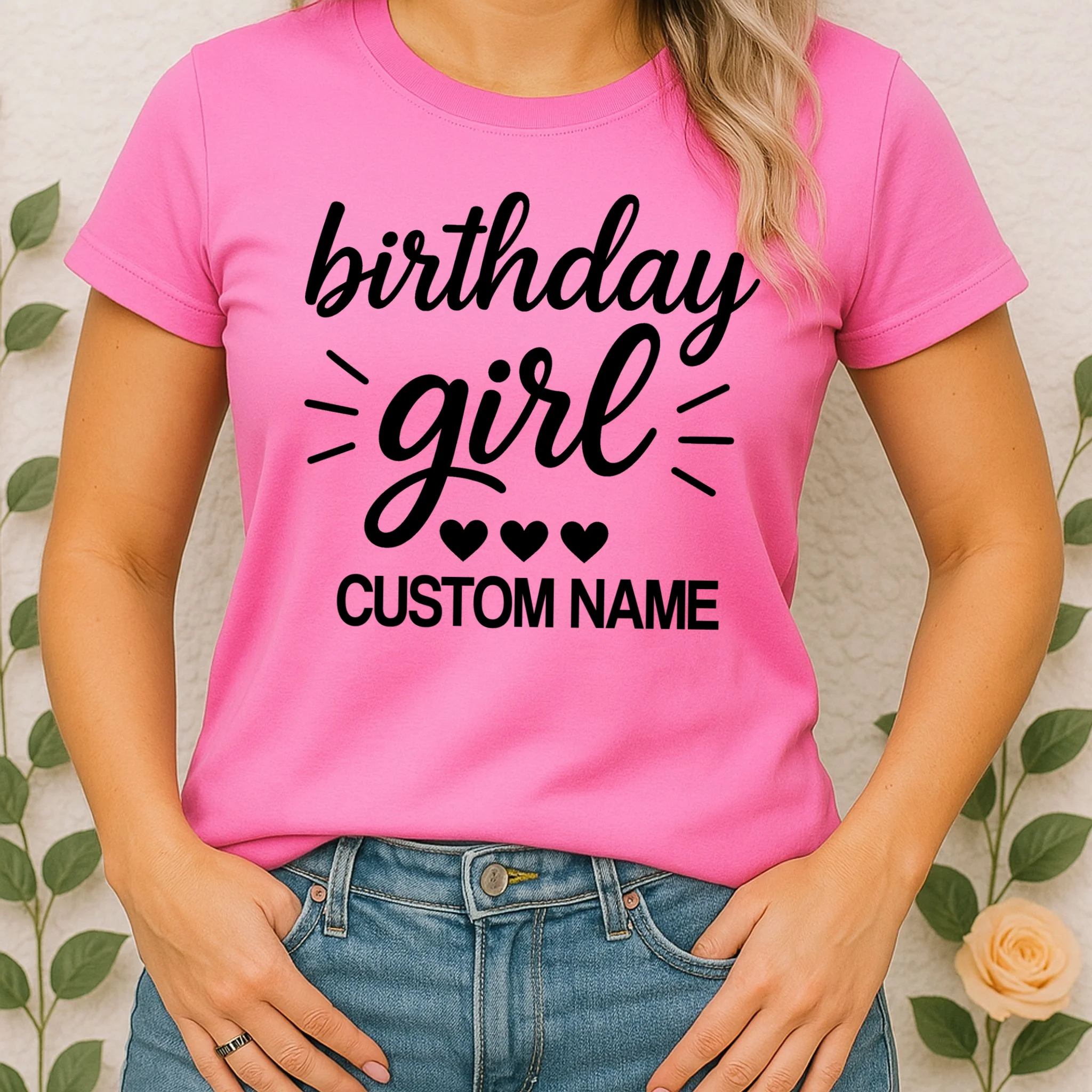 birthday girl Cute Customizable Birthday Gift Women's T-Shirt - Front 1