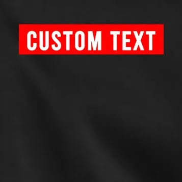 Box Logo Custom Text, Red Box, Personalized Kids Jacket - Front - Close-up