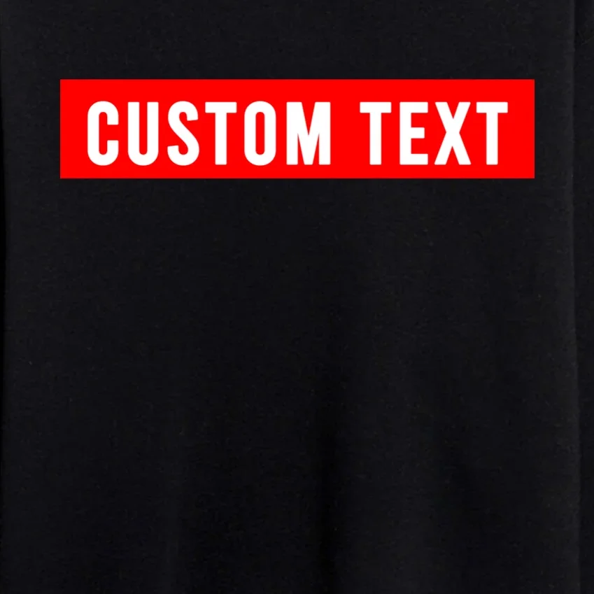 Box Logo Custom Text, Red Box, Personalized Men's Sweatsuit - Front - Close-up