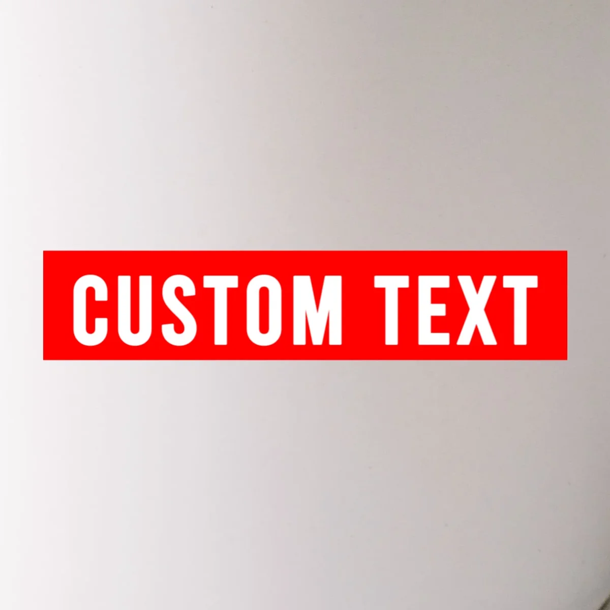 Box Logo Custom Text, Red Box, Personalized Mug - Front - Close-up