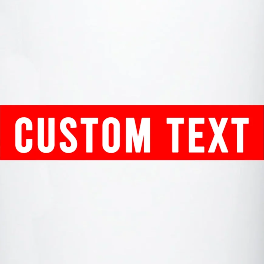 Box Logo Custom Text, Red Box, Personalized 20oz Tumbler - Front - Close-up