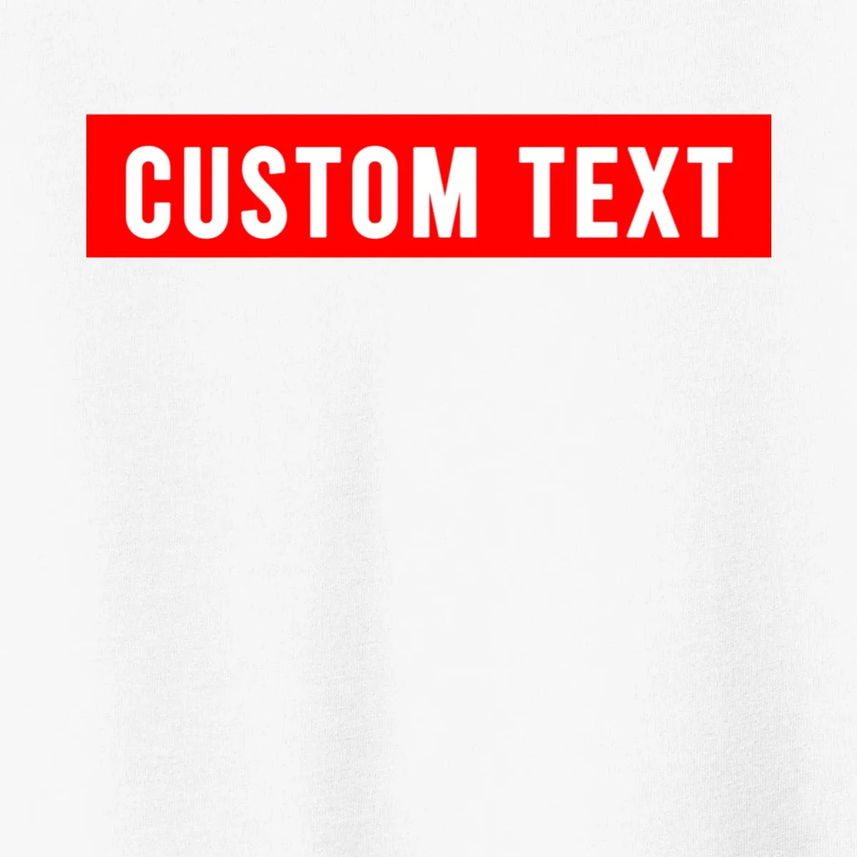 Box Logo Custom Text, Red Box, Personalized Toddler T-Shirt - Front - Close-up