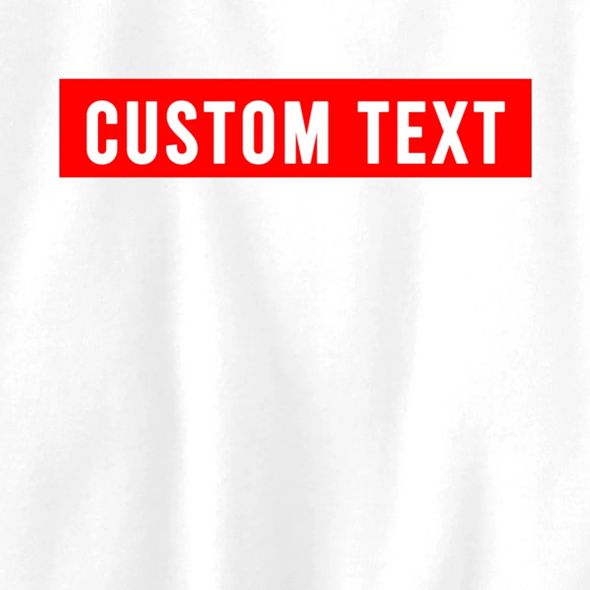 Box Logo Custom Text, Red Box, Personalized Kids Sweatshirt - Front - Close-up
