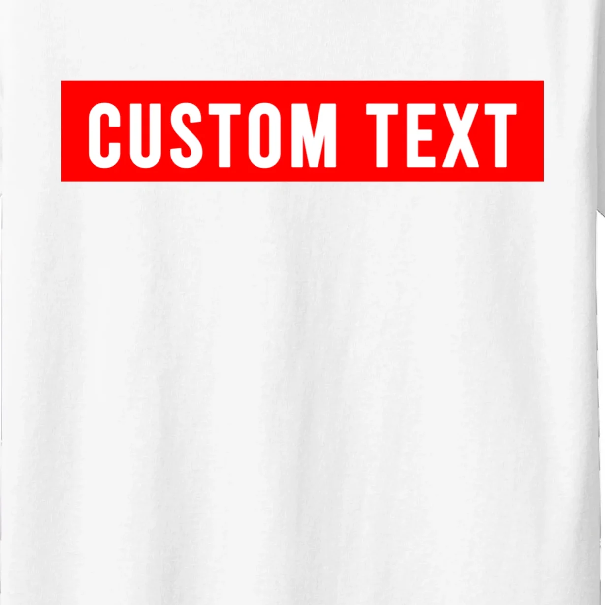 Box Logo Custom Text, Red Box, Personalized Kids T-Shirt - Front - Close-up