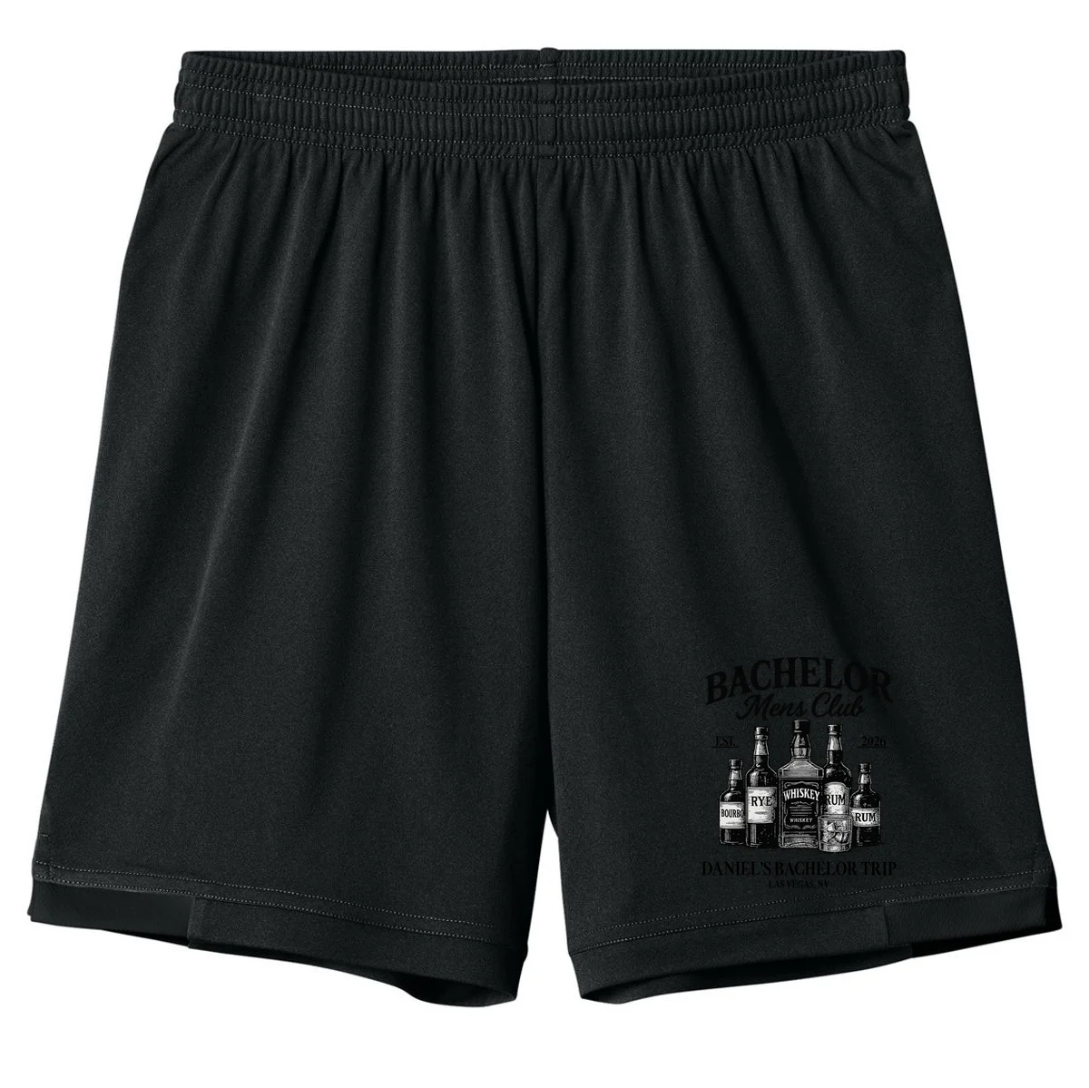 BACHELOR Mens Club Whiskey Rye Bourbon Rum (Customizable) Kids Shorts - Front