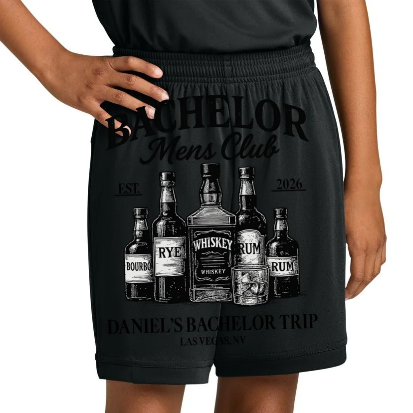 BACHELOR Mens Club Whiskey Rye Bourbon Rum (Customizable) Kids Shorts - Front 1