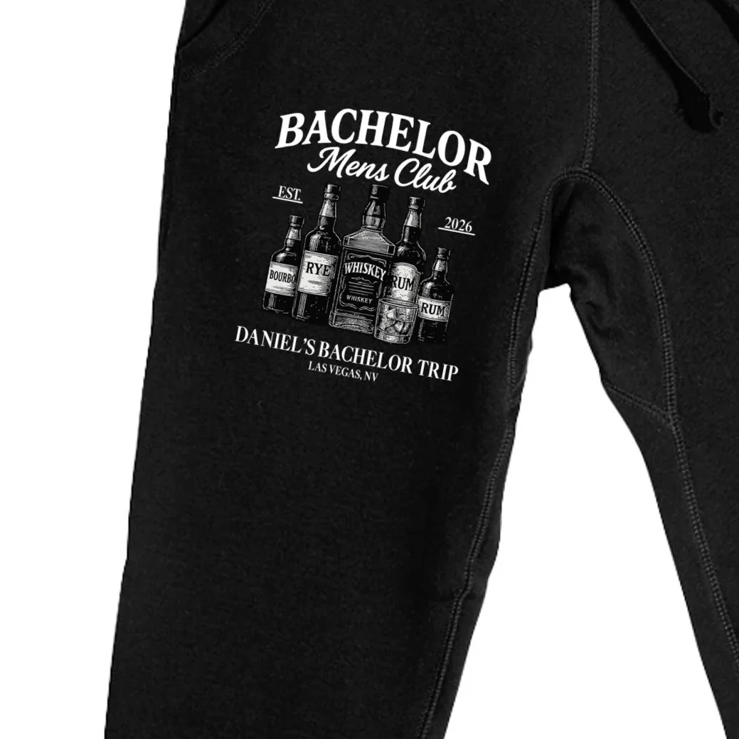 BACHELOR Mens Club Whiskey Rye Bourbon Rum (Customizable) Men's Sweatpants - Front - Close-up