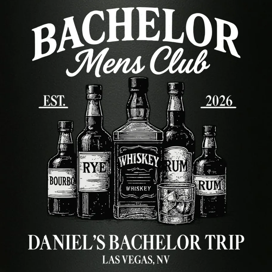 BACHELOR Mens Club Whiskey Rye Bourbon Rum (Customizable) 20oz Tumbler - Front - Close-up
