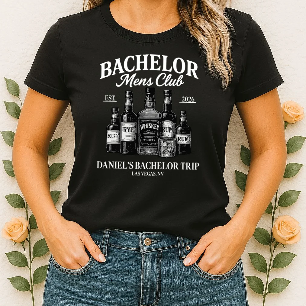 BACHELOR Mens Club Whiskey Rye Bourbon Rum (Customizable) Women's T-Shirt - Front 1
