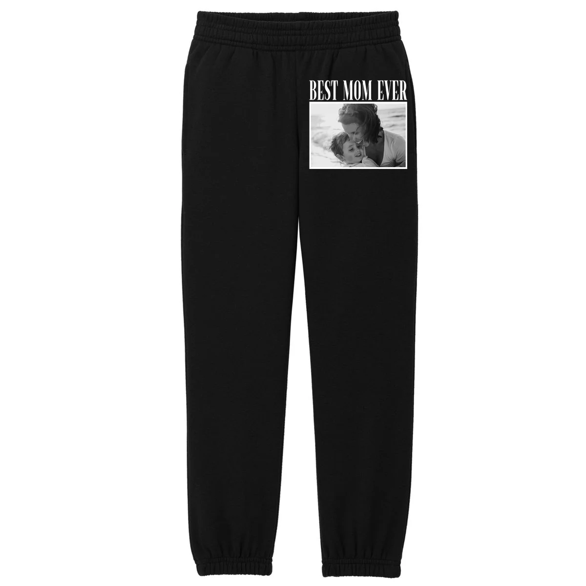 Best Mom Ever - Custom Mothers Day Personalized Moms Day Kids Fleece Sweatpants - Front