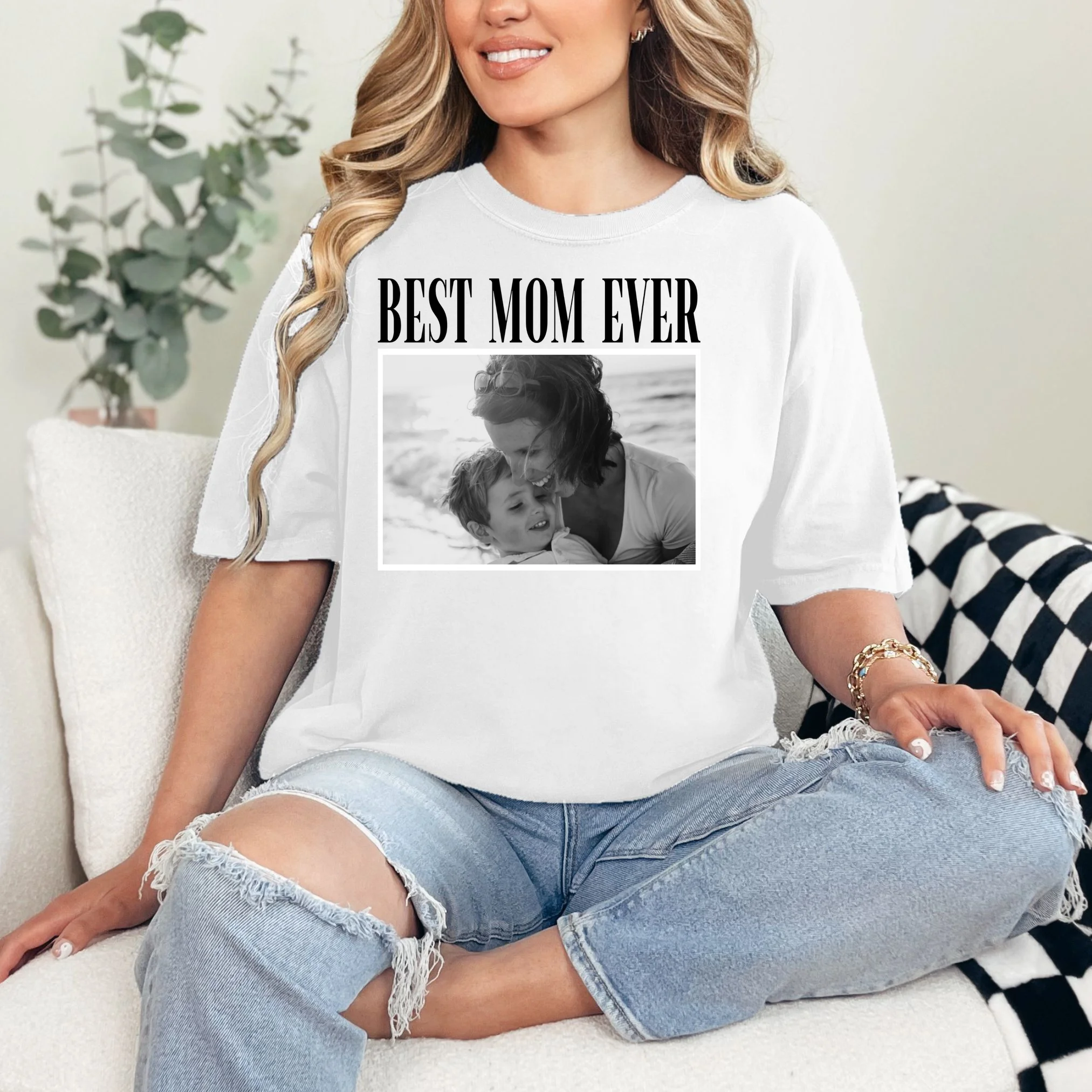 Best Mom Ever - Custom Mothers Day Personalized Moms Day T-Shirt - Front 1