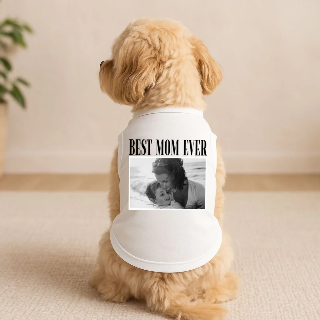 Best Mom Ever - Custom Mothers Day Personalized Moms Day Doggie Tank - Front 1