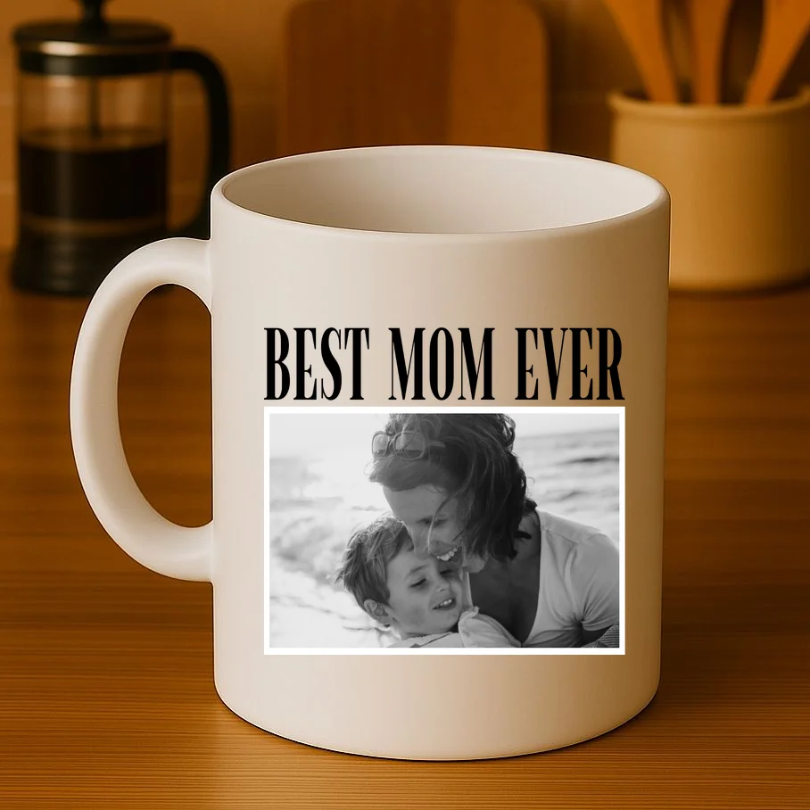 Best Mom Ever - Custom Mothers Day Personalized Moms Day Coffee Mug - Front 3