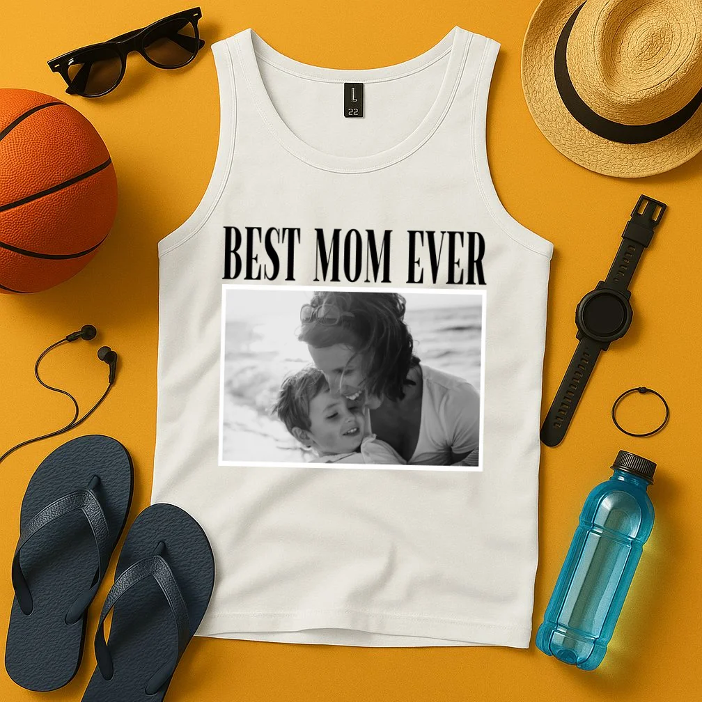 Best Mom Ever - Custom Mothers Day Personalized Moms Day Tank Top - Front 3