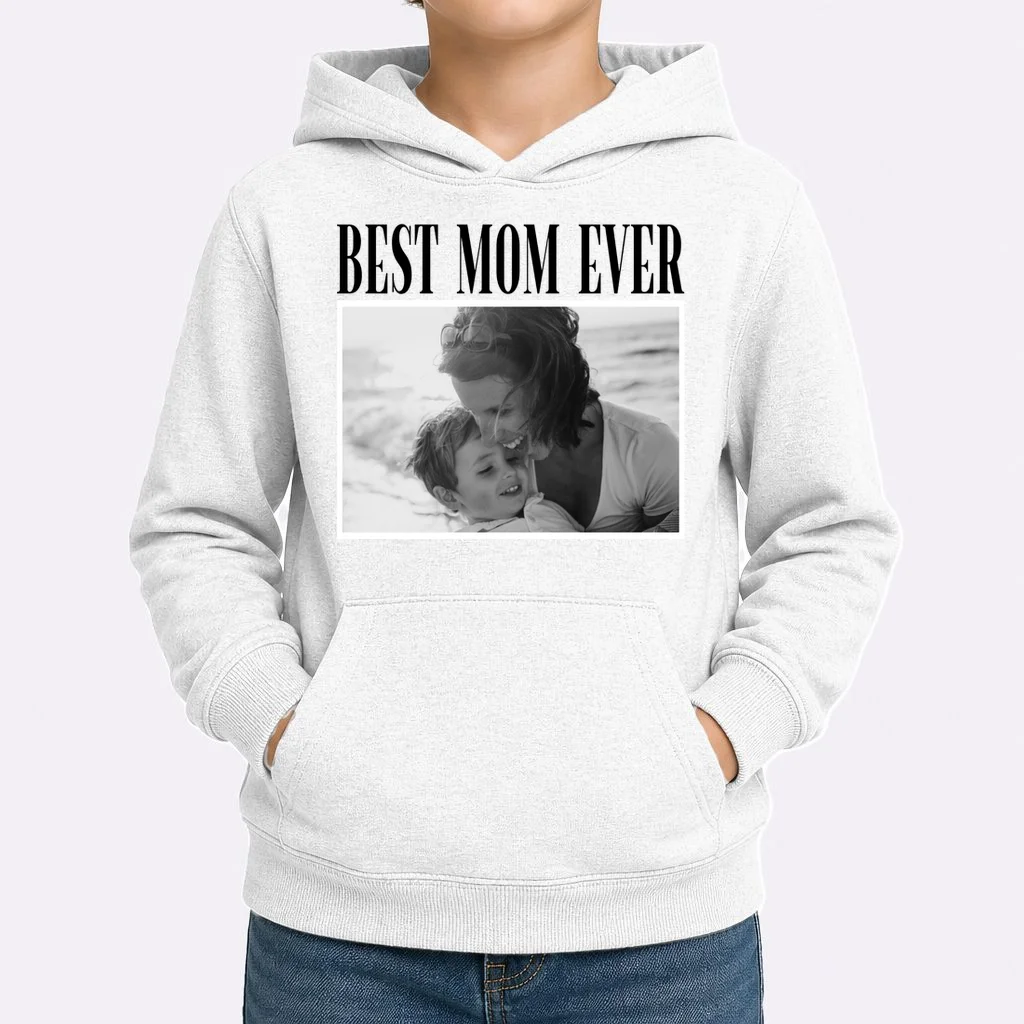 Best Mom Ever - Custom Mothers Day Personalized Moms Day Kids Hoodie - Front 1