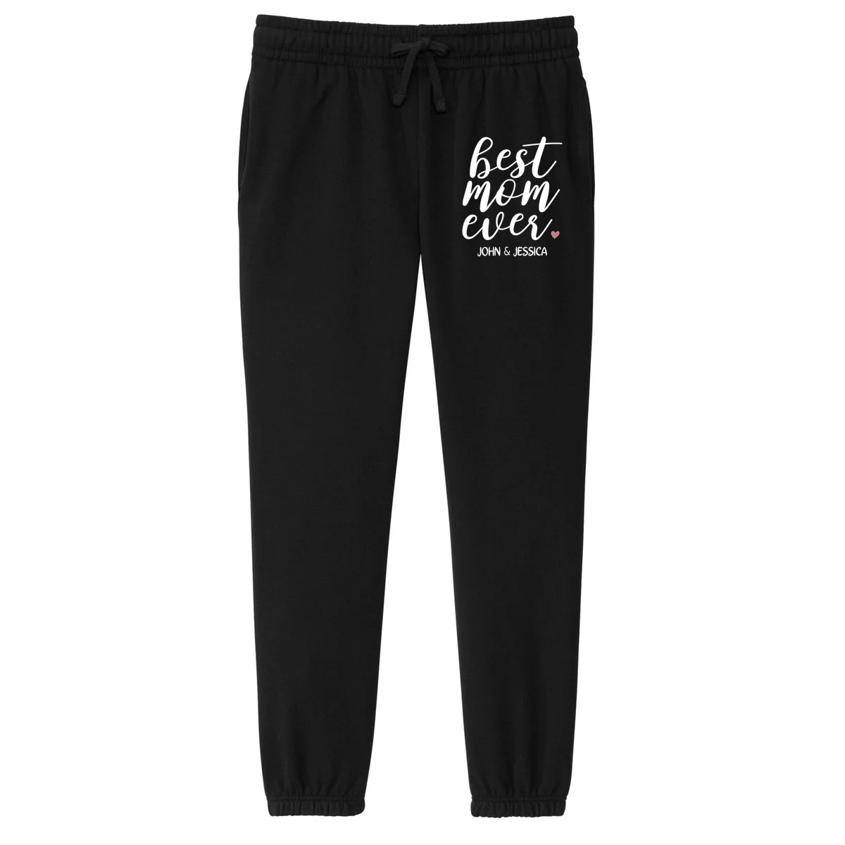 best mom ever Customizable Gift for Mom Women's Fleece Sweatpants - Front