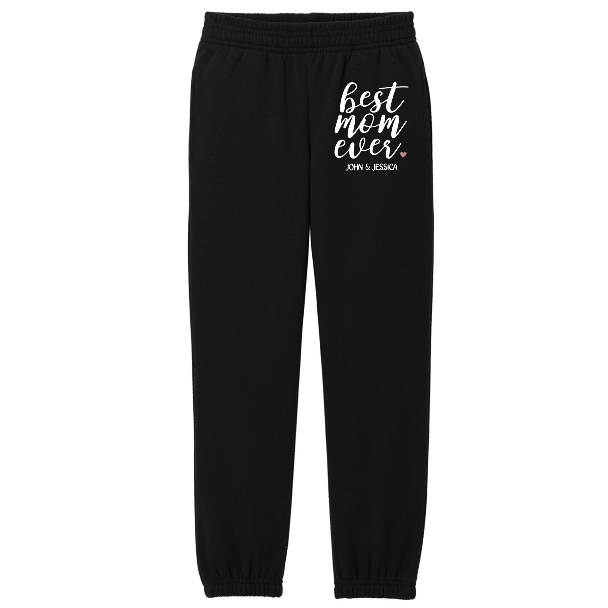 best mom ever Customizable Gift for Mom Kids Fleece Sweatpants - Front
