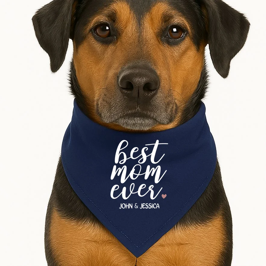 best mom ever Customizable Gift for Mom Dog Bandana - Front 1