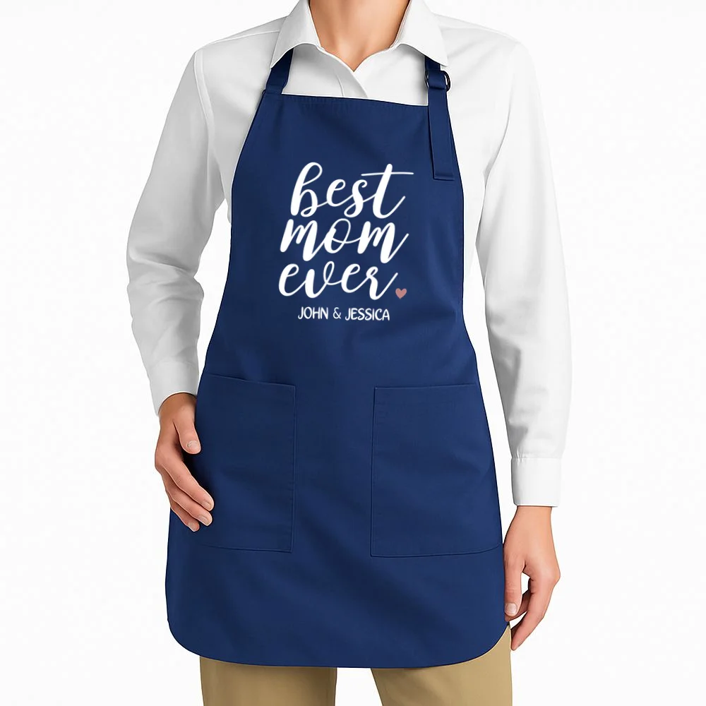 best mom ever Customizable Gift for Mom Apron - Front 1