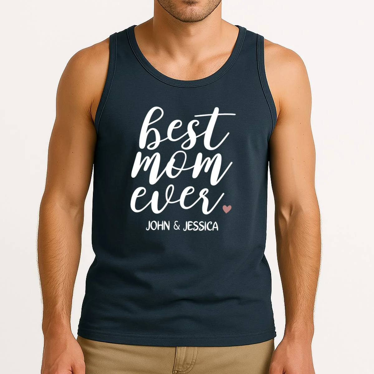 best mom ever Customizable Gift for Mom Tank Top - Front 2