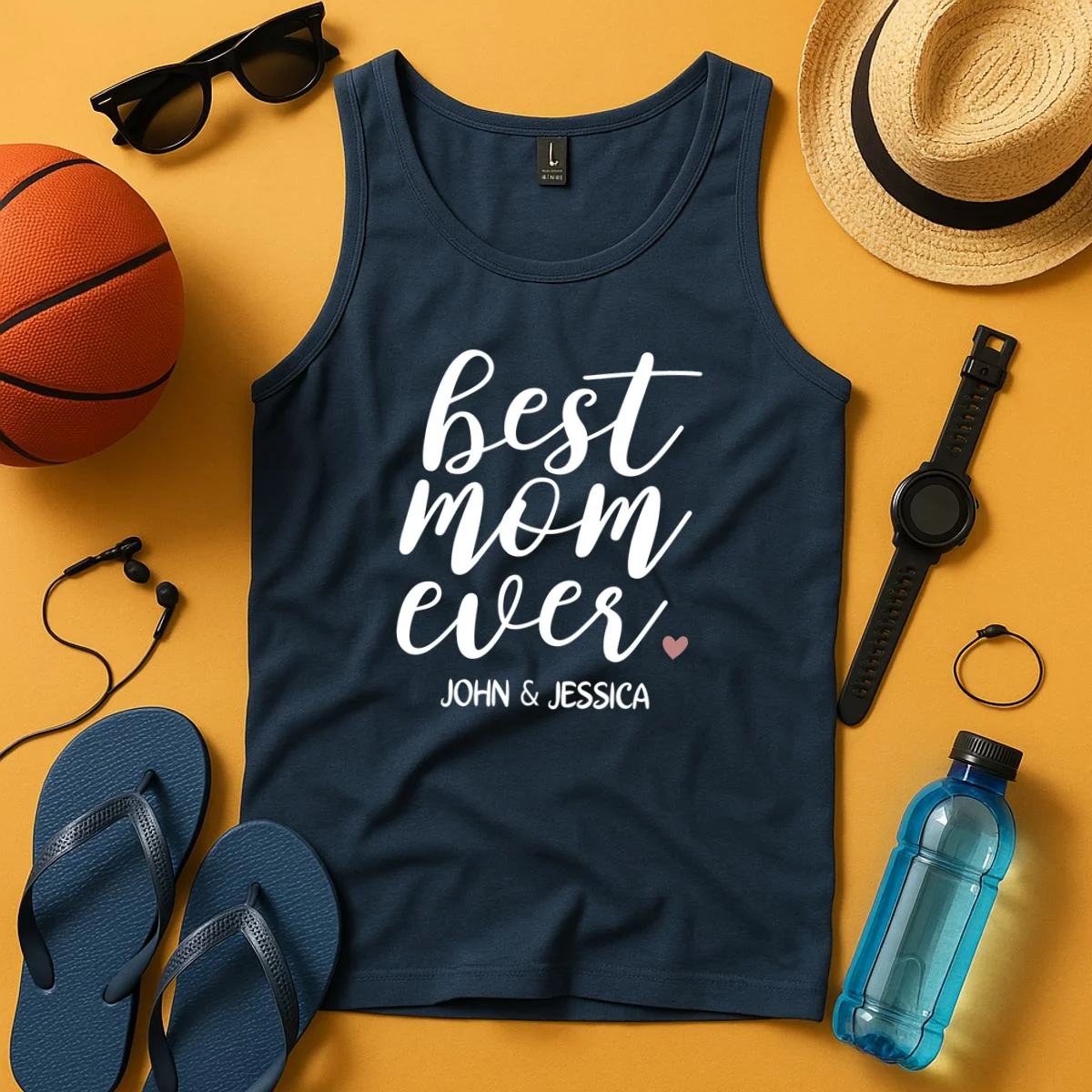 best mom ever Customizable Gift for Mom Tank Top - Front 3